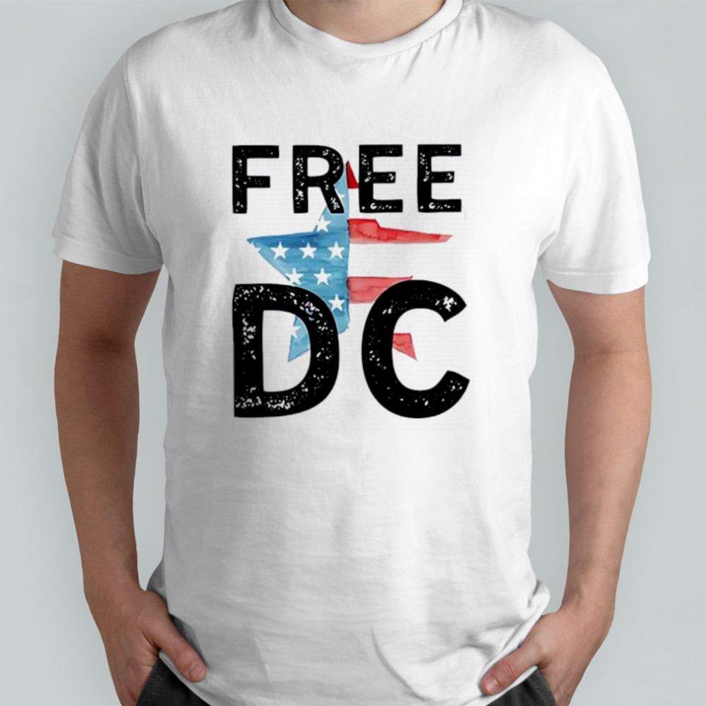 Free DC political American flag star activist shirt