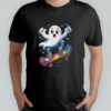 Ghost On Skateboard Funny Halloween Costume Skateboarding shirt