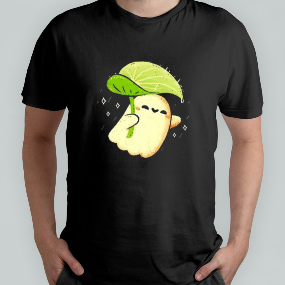 Ghost With Leaf Umbrella cute shirt