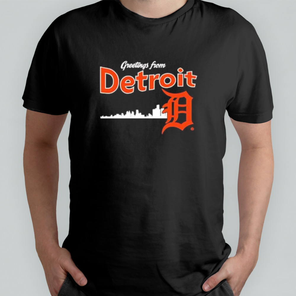 Greetings from Detroit Tigers Skyline shirt