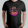Halloween Cat On Pumpkin cute shirt