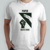 Hands paper beats rock shirt