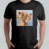Headphones blue dog shirt