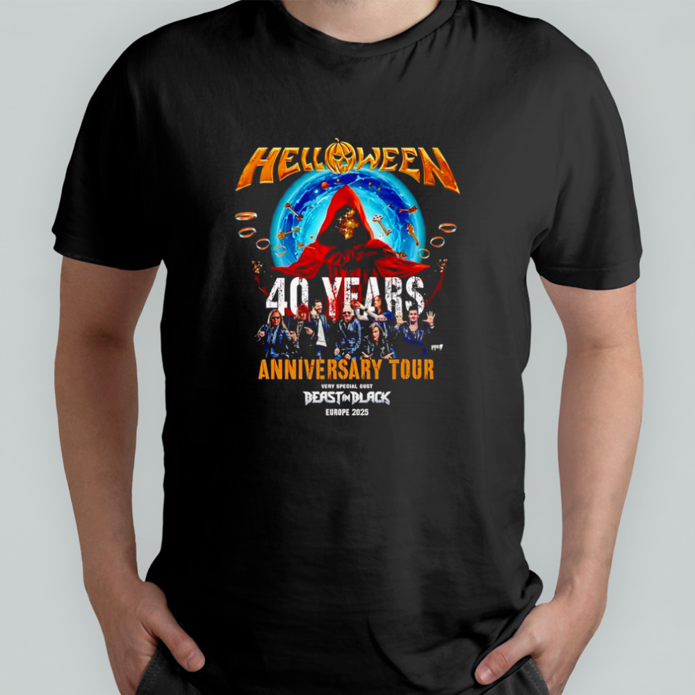 Helloween 40 years anniversary tour very special guest Beast in Black Europe 2025 shirt