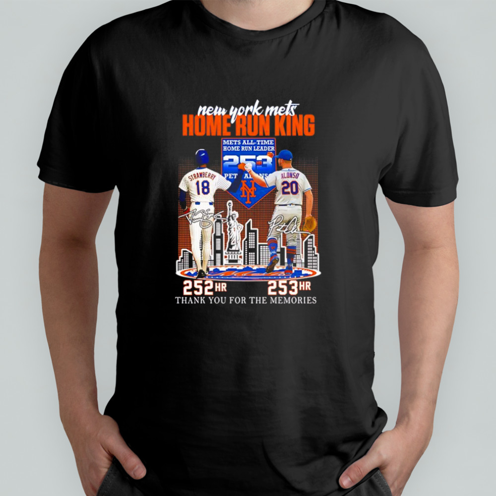 Home Run King New York Mets Darryl Strawberry and Pete Alonso thank you for the memories shirt