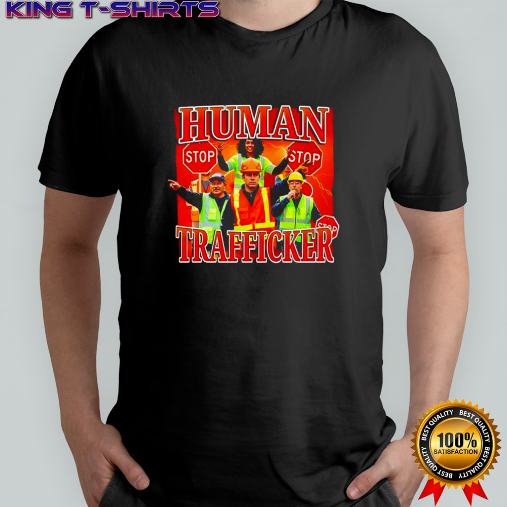 Human trafficker stop lighting graphic shirt