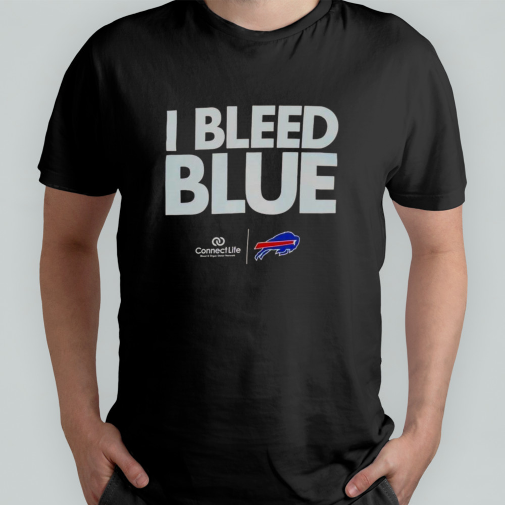 I Bleed Blue Buffalo Bills Logo T-Shirt