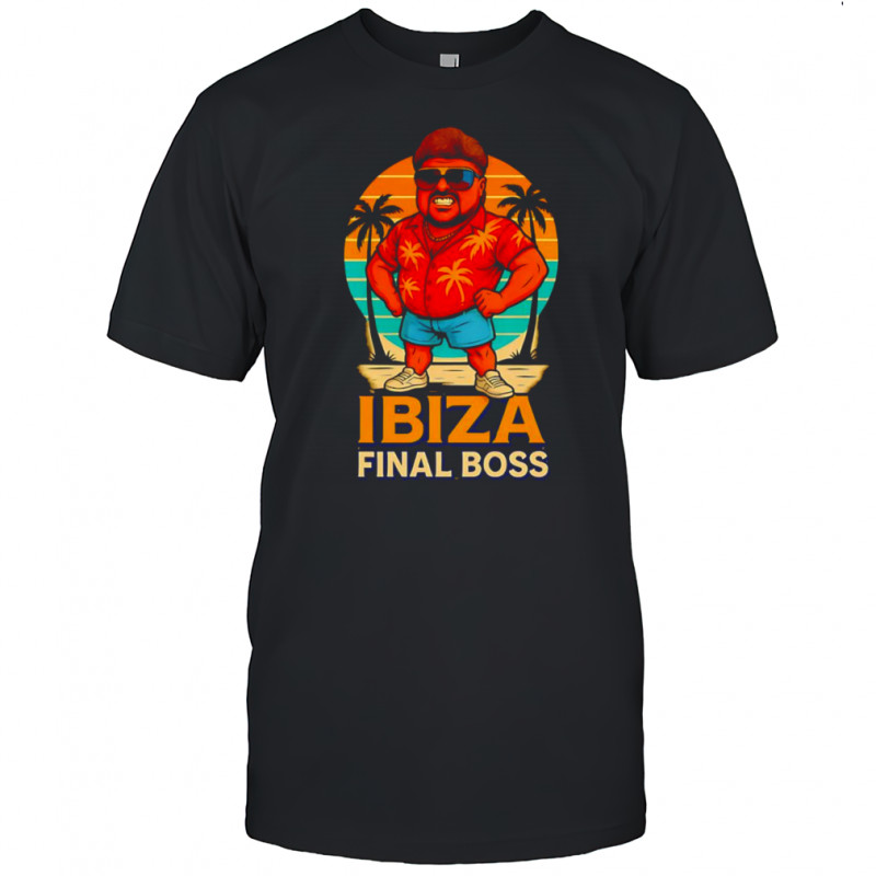 Ibiza Final Boss caricature shirt