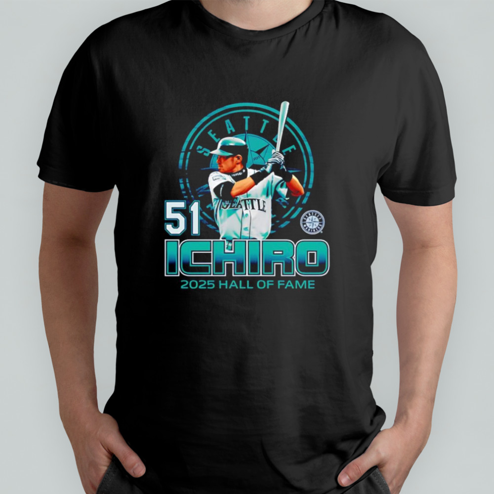 Ichiro Suzuki Seattle Mariners 2025 Hall of Fame baseball shirt