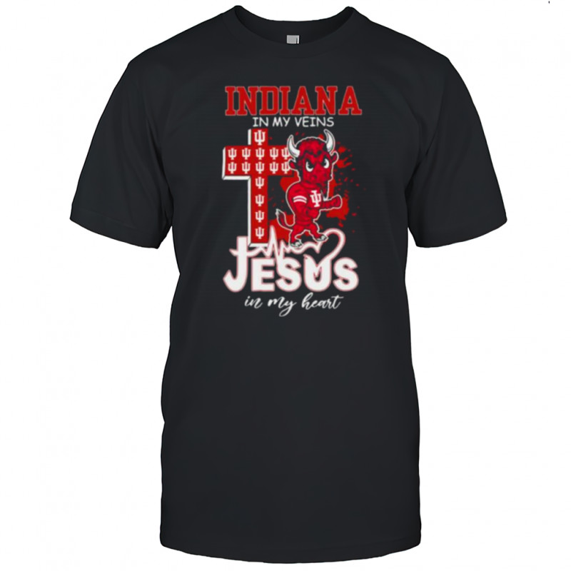 Indiana Hoosiers Jesus In My Heart 2025 T Shirt
