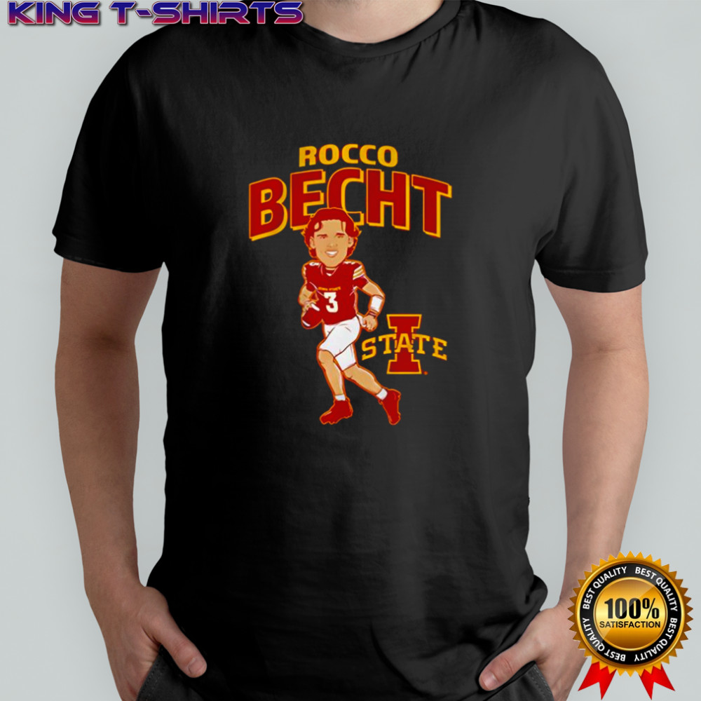 Iowa State football Rocco Becht caricature cartoon shirt