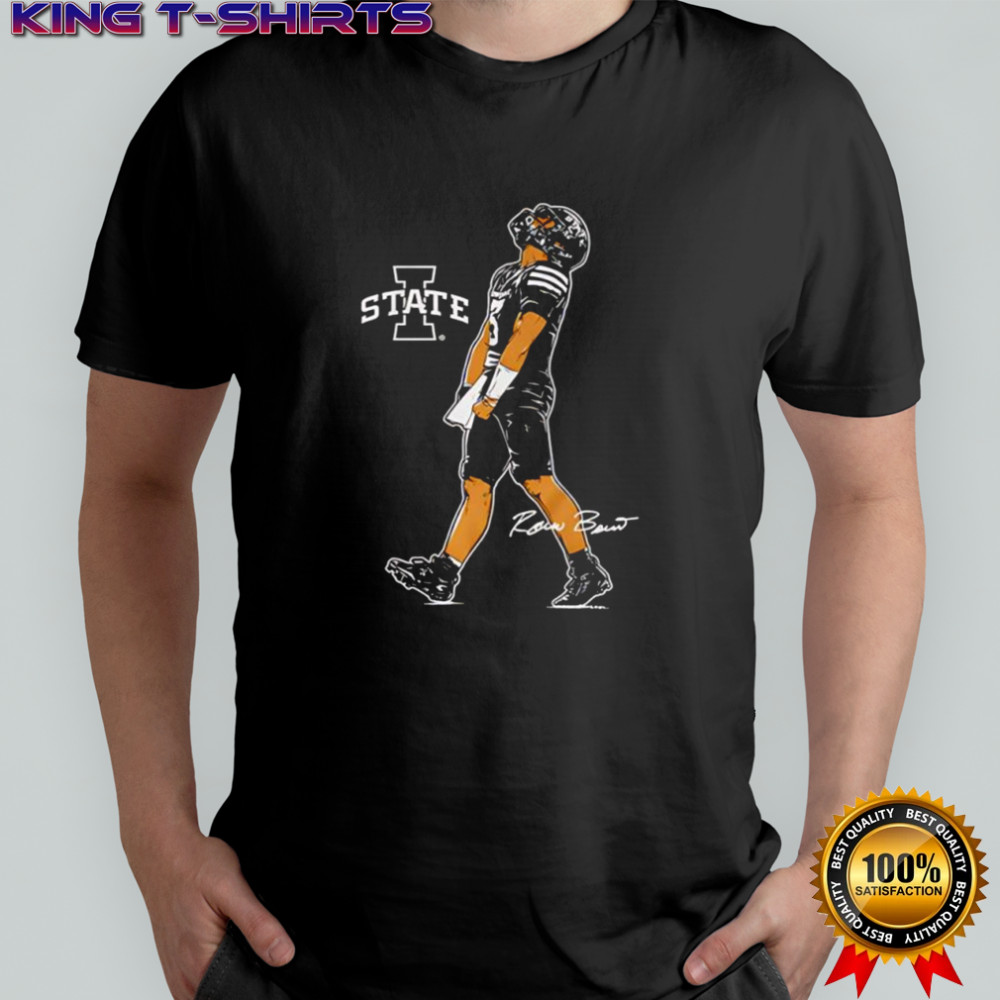Iowa State football Rocco Becht superstar pose cartoon shirt