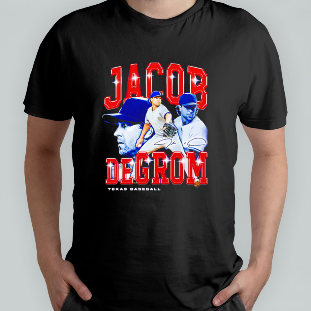 Jacob deGrom Retro Flair Texas baseball signatue shirt