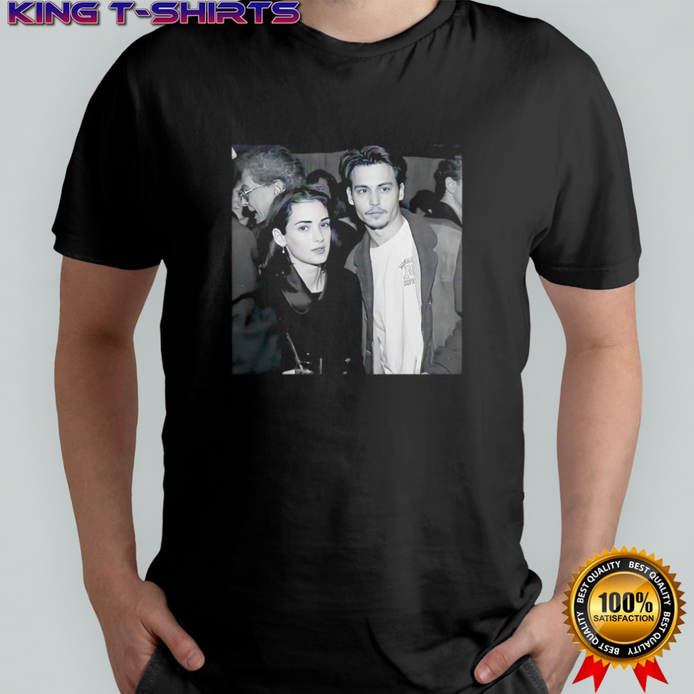 Johnny Depp and Winona Ryder youth photos shirt