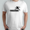 Leaping Frogman black white shirt