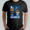 Los Angeles Rams and Los Angeles Dodgers mascot play card shirt