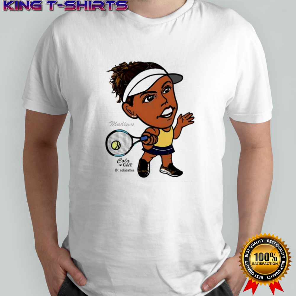 Madison Keys tennis player big head graphic shirt