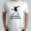 Man throw sandwiches Subvert The System DC sandwich shirt