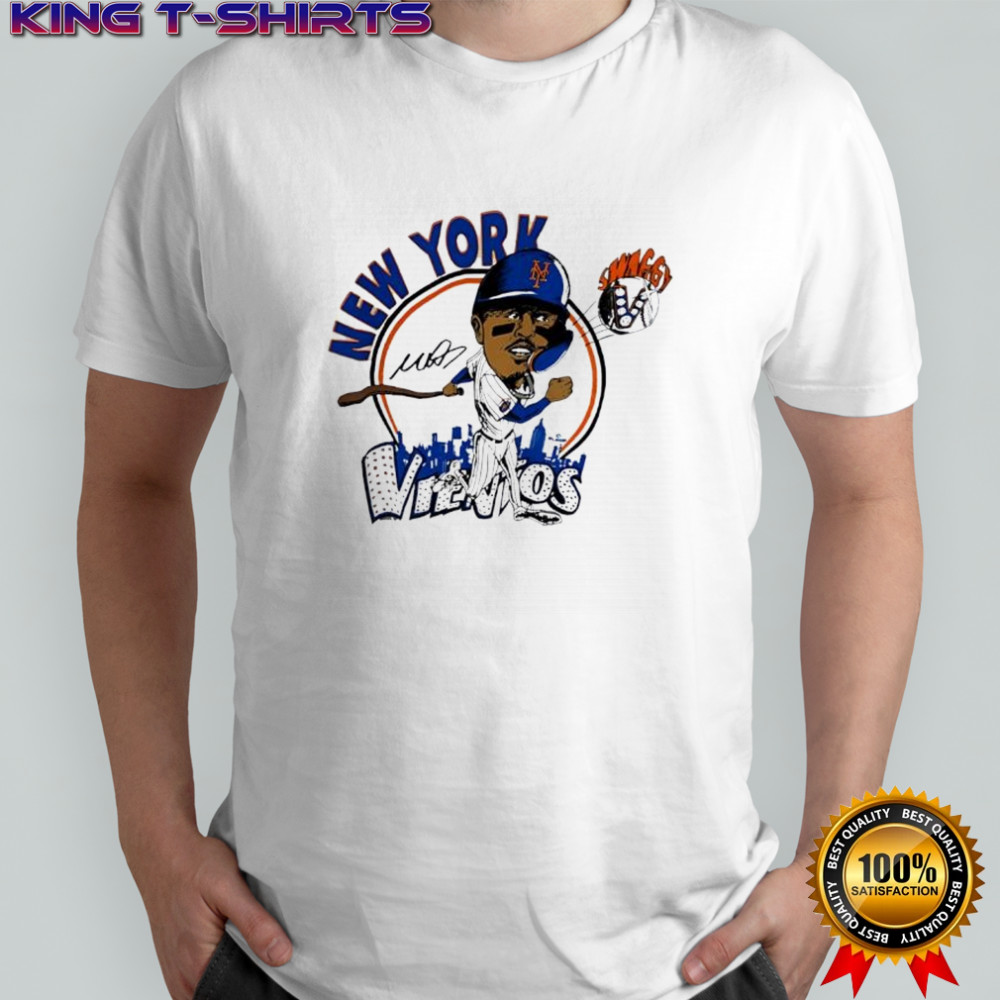 Mark Vientos Swaggy V New York Mets caricature cartoon shirt
