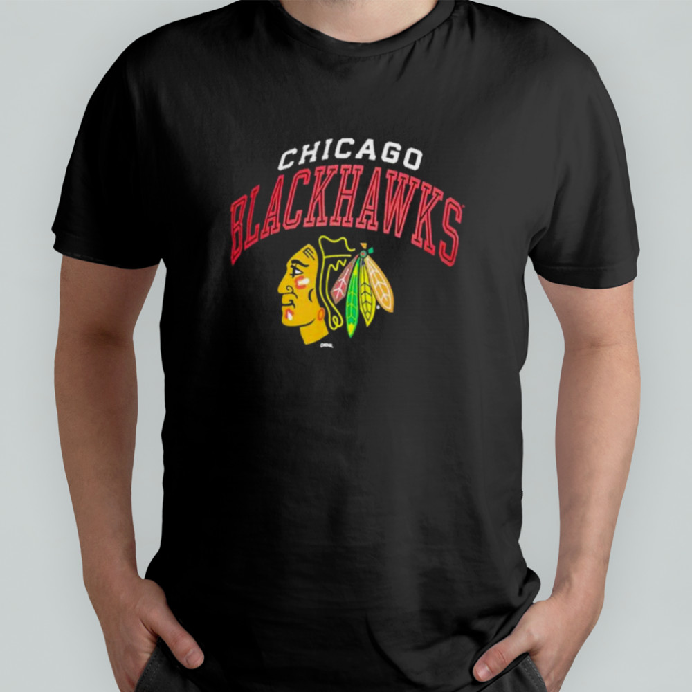Men’s Champion Black Chicago Blackhawks Primary Logo T Shirt