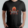 Metallica Flaming Rebel Skull T Shirt
