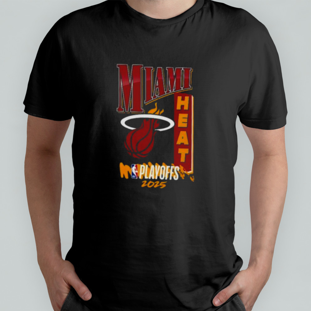 Miami Heat Black 2025 NBA Playoffs Hype T Shirt
