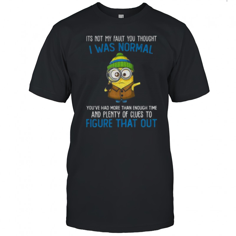 Minion it’s not my fault you thought I was normal you’ve had more than enough time and plenty of clues shirt