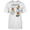 Minion the 3 stages of having a job excited to start what the hell is this place shirt