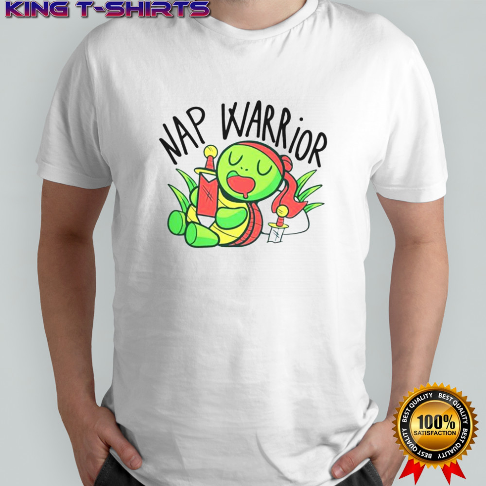 Nap Warrior Turtle Sleeping Sword Funny Lazy T-Shirt