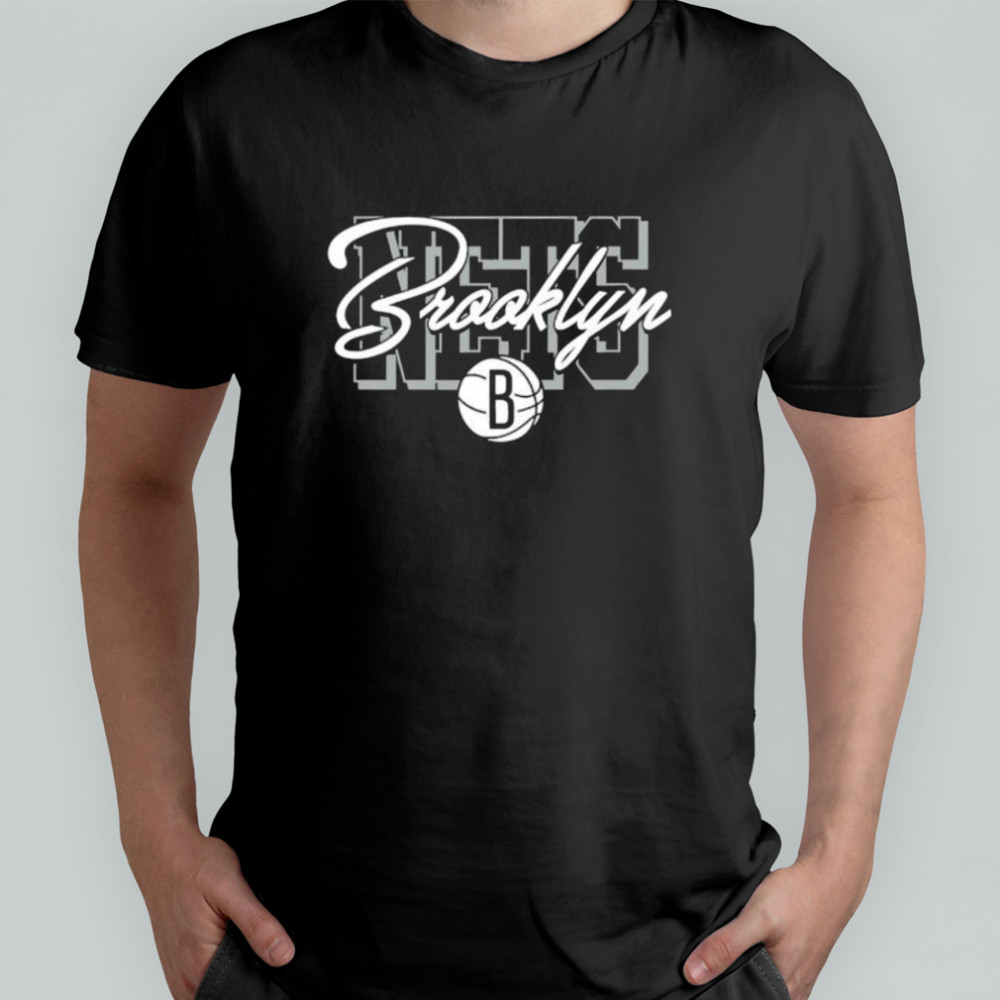 NBA Brooklyn Nets Blockletter Script Logo shirt