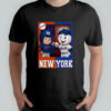 New York Giants and New York Mets mascot play card shirt