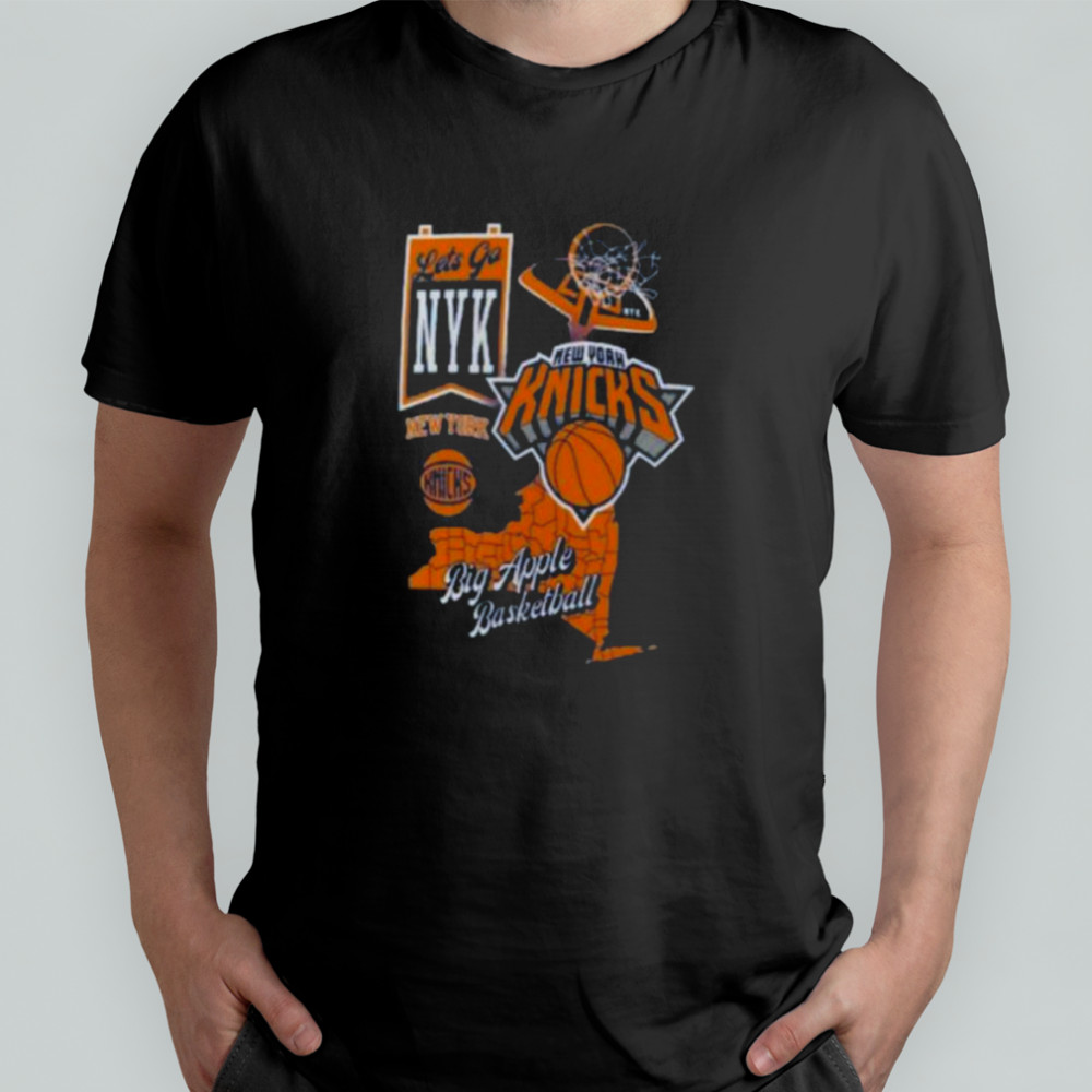 New York Knicks Blue Split Zone T Shirt