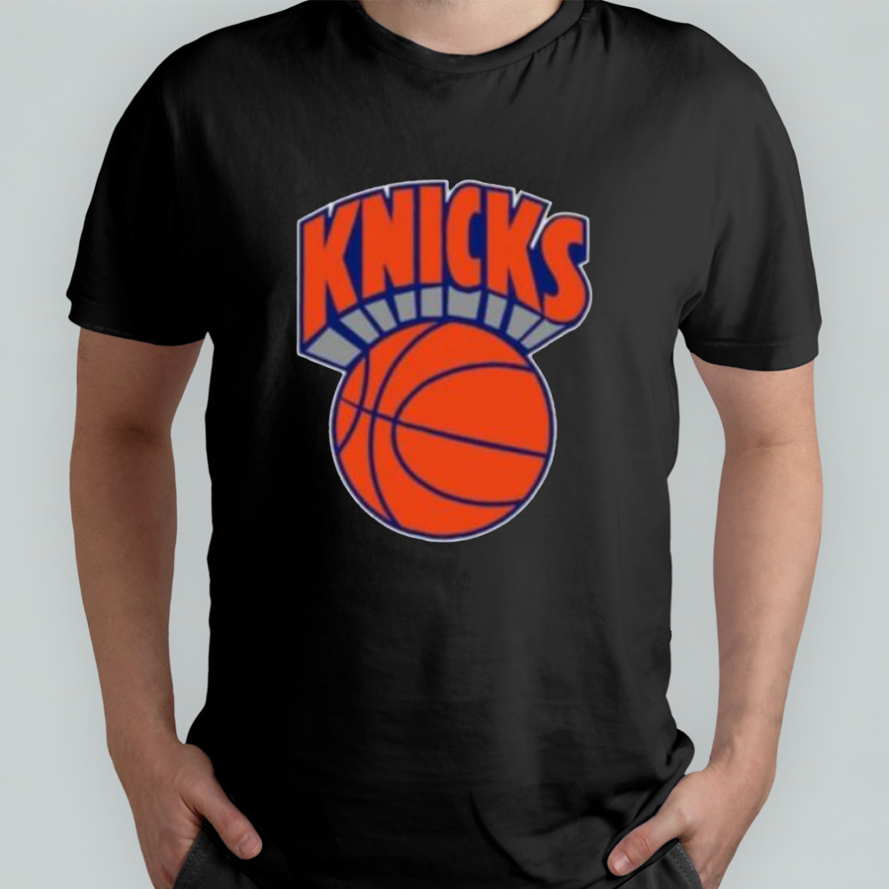 New York Knicks Mitchell & Ness Black Big & Tall Hardwood Classics Vintage Logo T Shirt