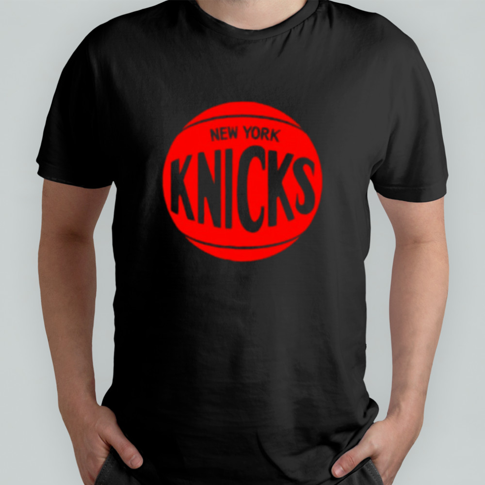 New York Knicks Mitchell & Ness Heather Charcoal Hardwood Classics MVP Logo T Shirt