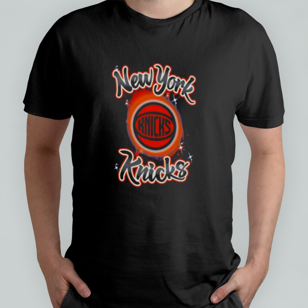 New York Knicks Outerstuff Blue Air Brush T Shirt