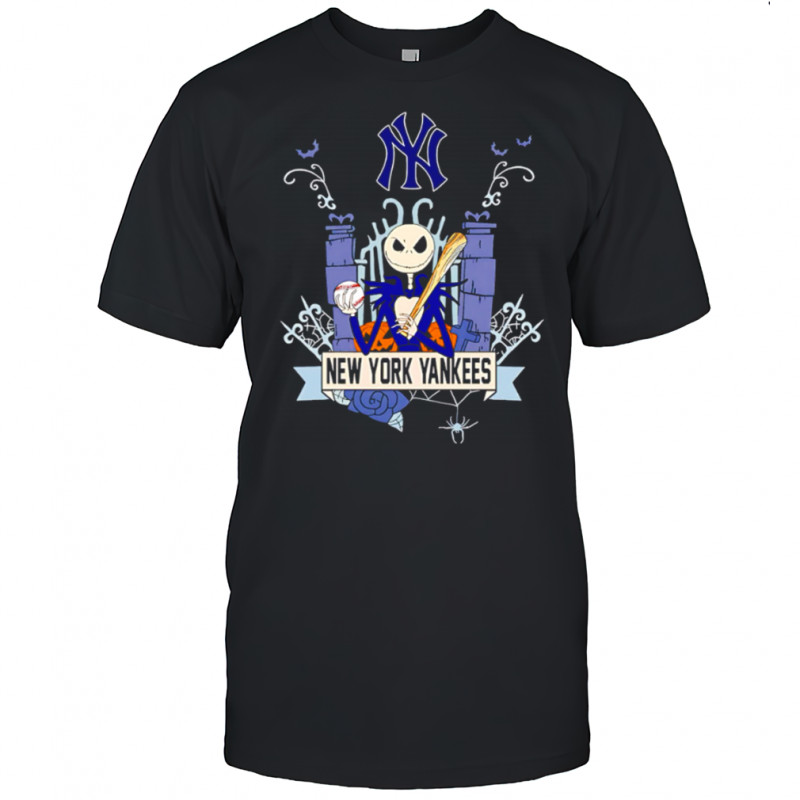 New York Yankees Baseball Jack Skellington Halloween shirt