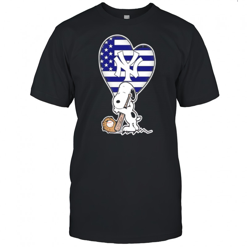 New York Yankees Snoopy Heart Love Yankees shirt