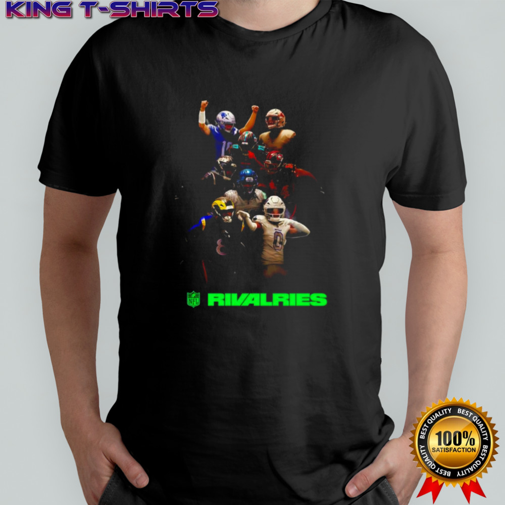 NFL Rivalries football player colage graphic shirt