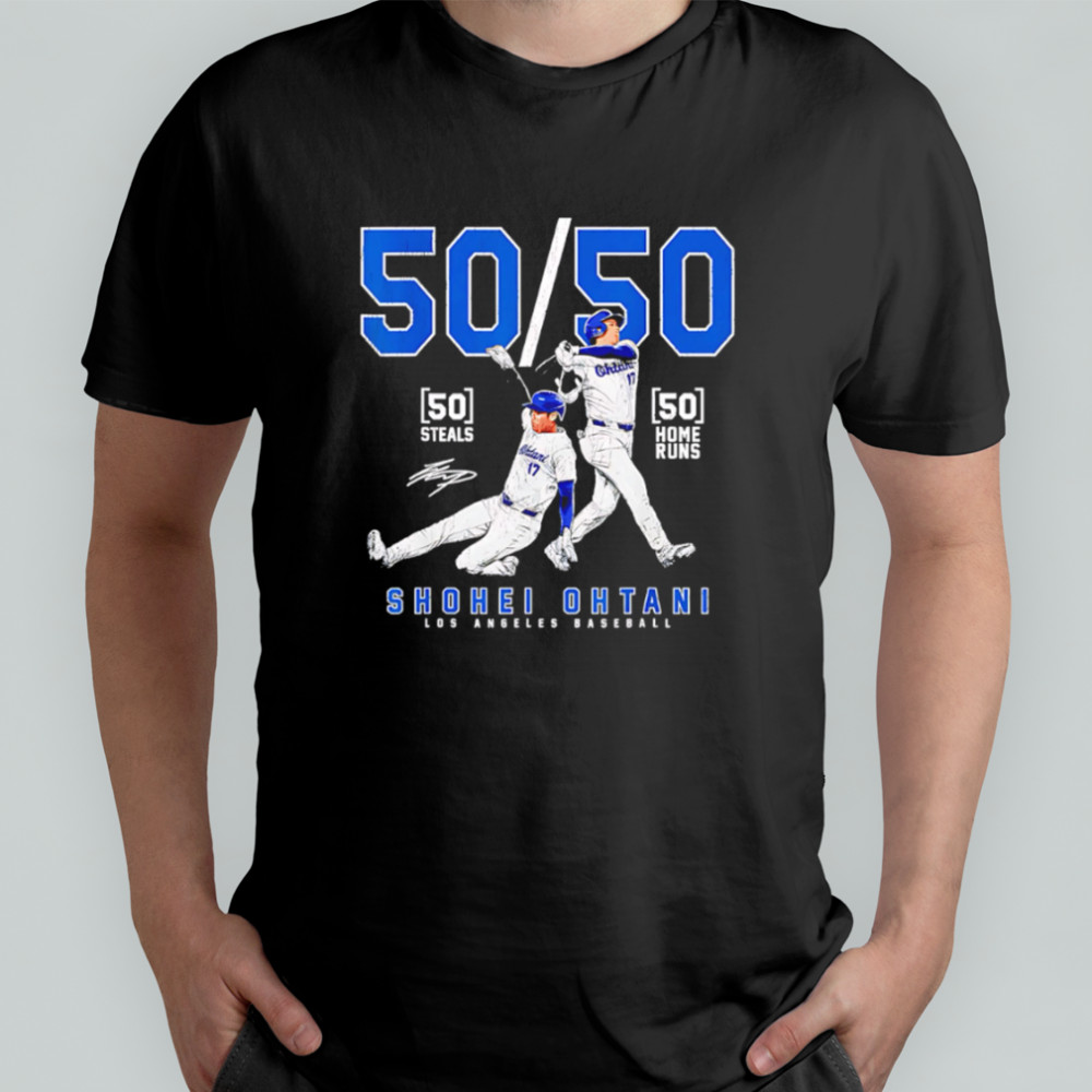 Ohtani 50-50 Club Legend Shohei Ohtani Los Angeles signature shirt