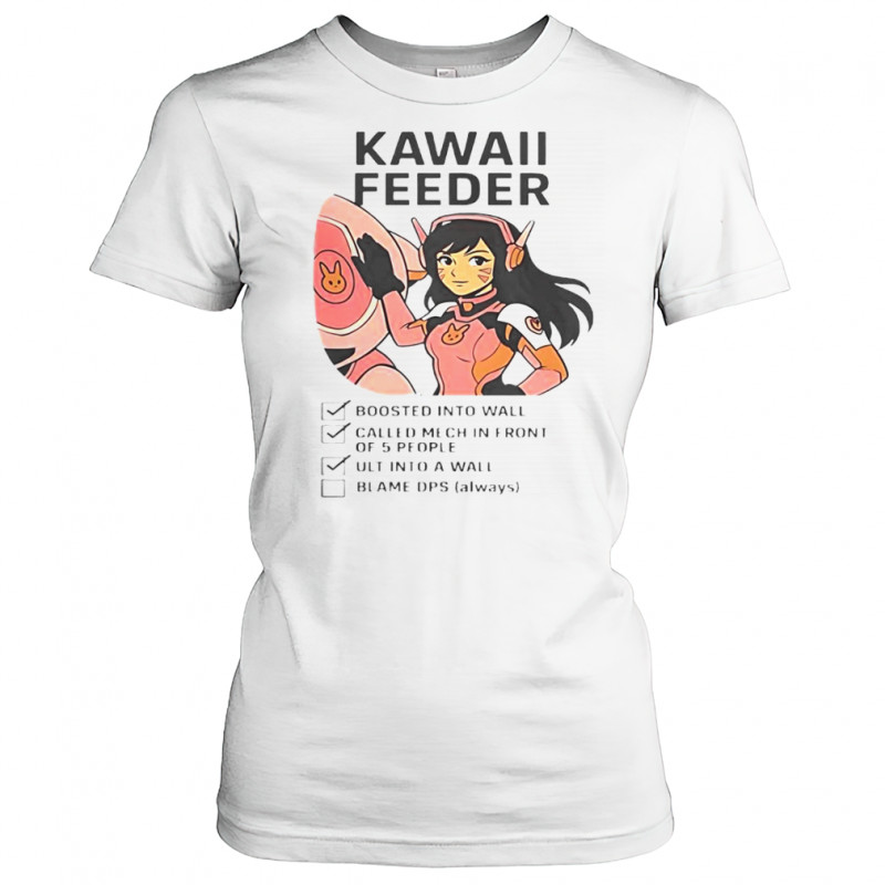 Overwatch D.Va Kawaii Feeder Gamer Checklist T-Shirt