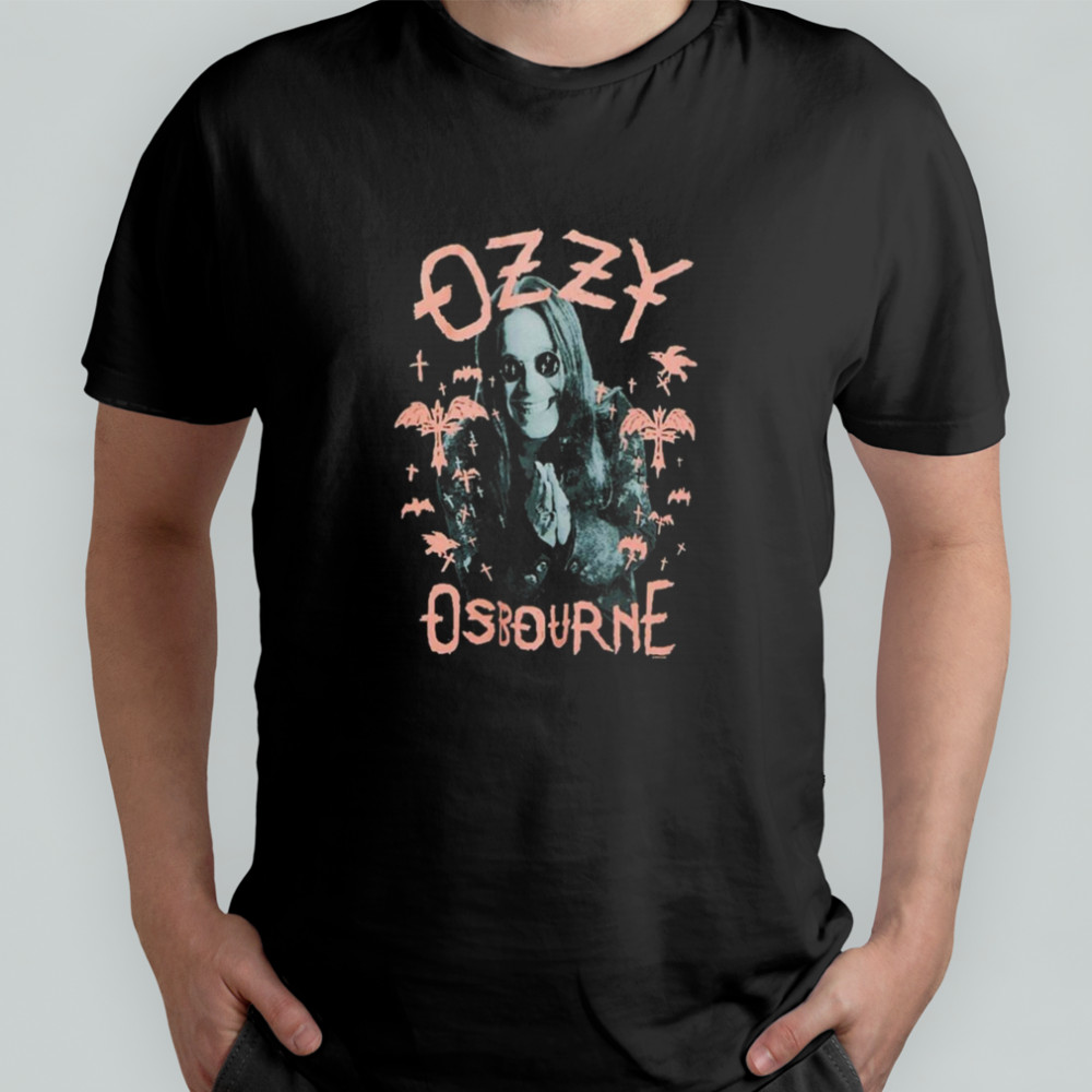 Ozzy Osbourne Pink Bats Portrait T Shirt