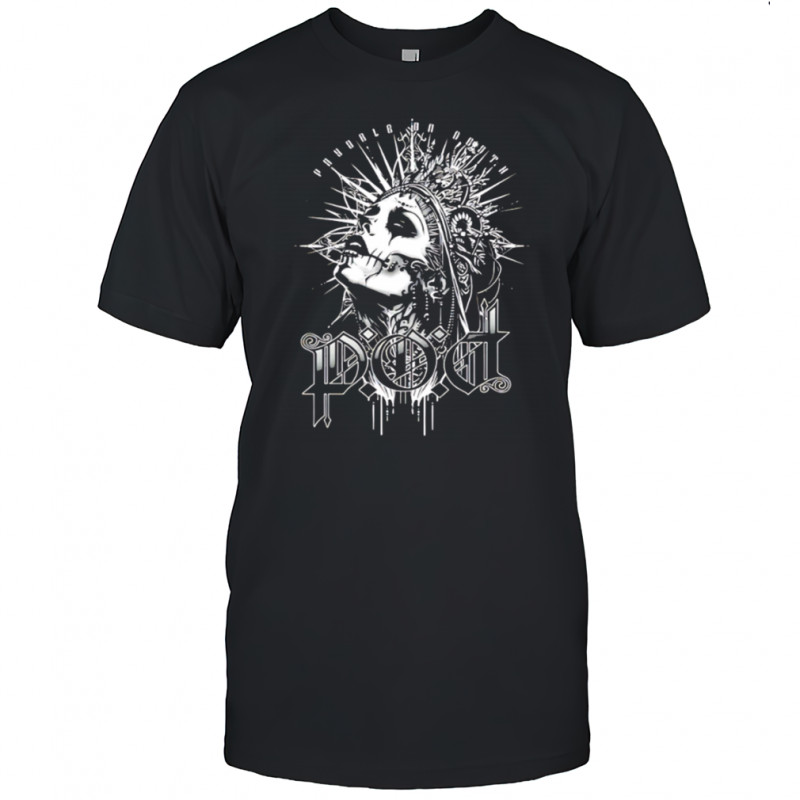 Payable on death ladies skull merch shirt
