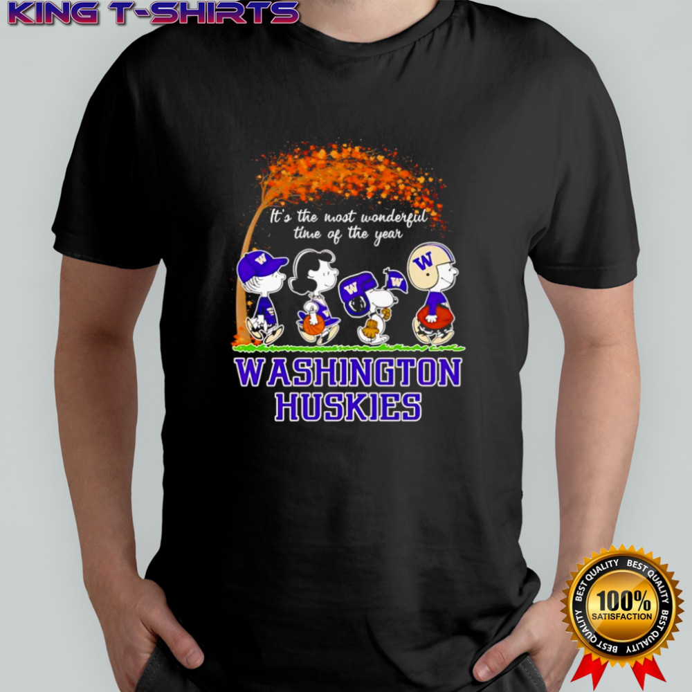 Peanuts it’s the most wonderful time of the year Washington Huskies shirt