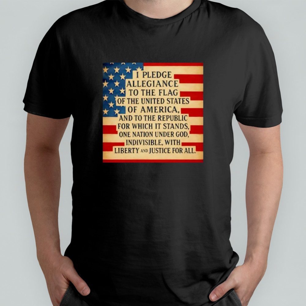 Pledge of Allegiance American Flag shirt