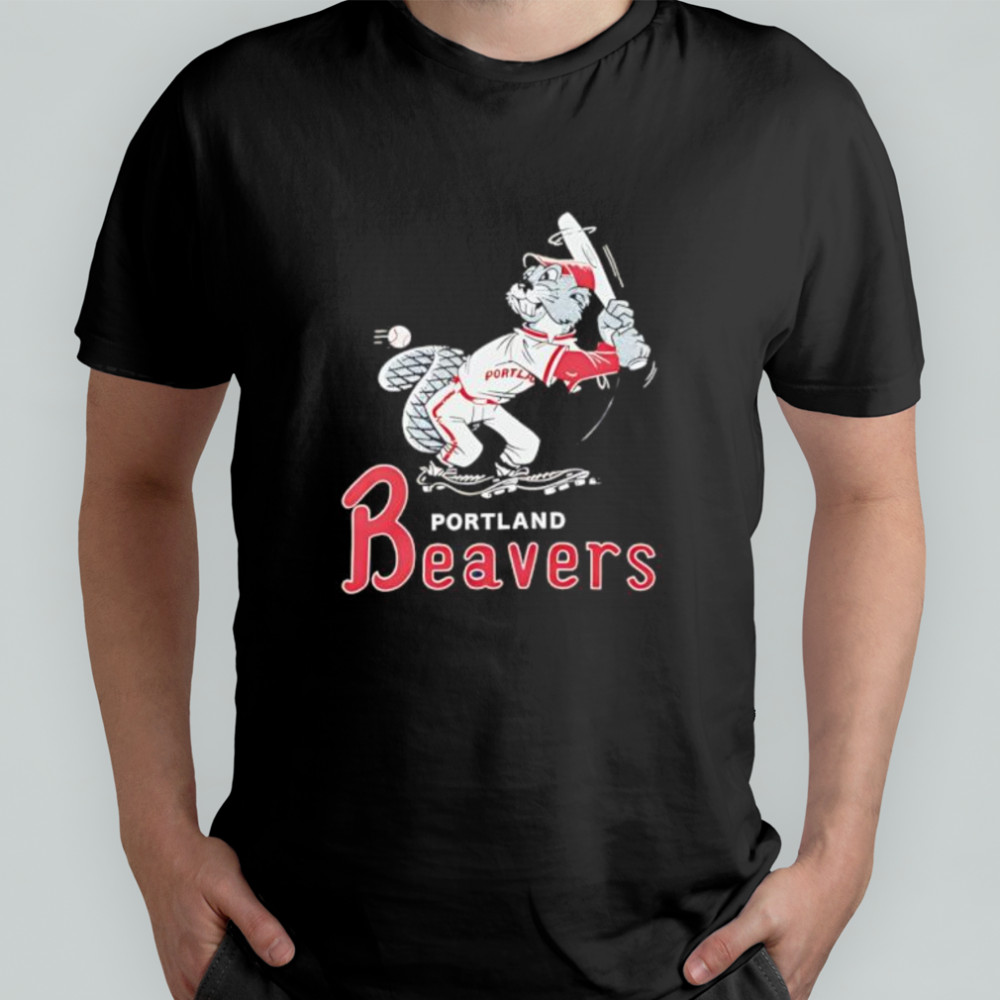 Portland Beavers mascot retro shirt