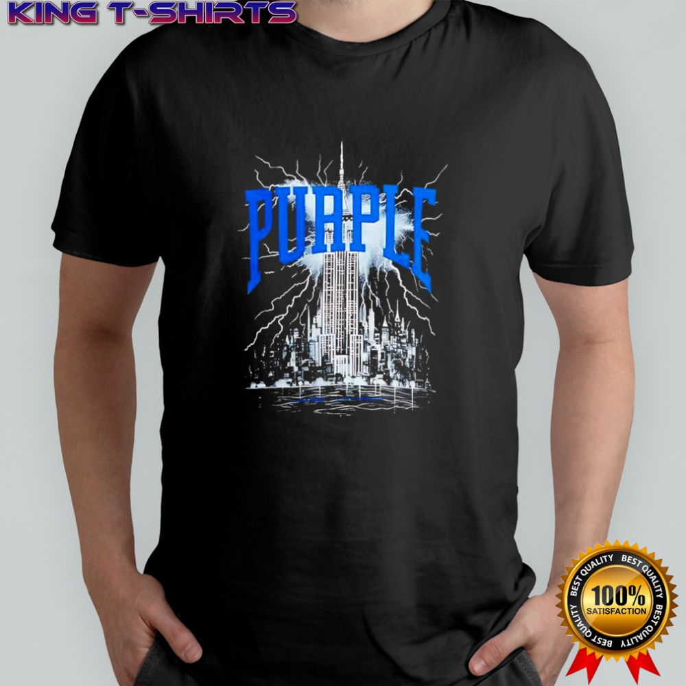 Purple City Skyline lighting shirt