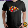 Red and Gold Floral Fill Kansas City Chiefs logo shirt