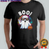 Rock Ghost Retro Halloween Pumpkin Funny Boo Women shirt