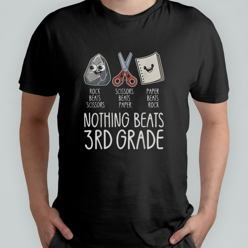 Rock Paper Scissors Game Nothing Beats 3th Grade T-Shirt