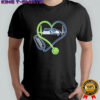 Seattle Seahawks Nurse Heartbeat Stethoscope T-shirt